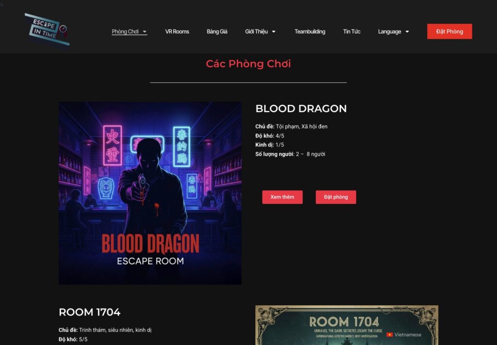 Escape rooms