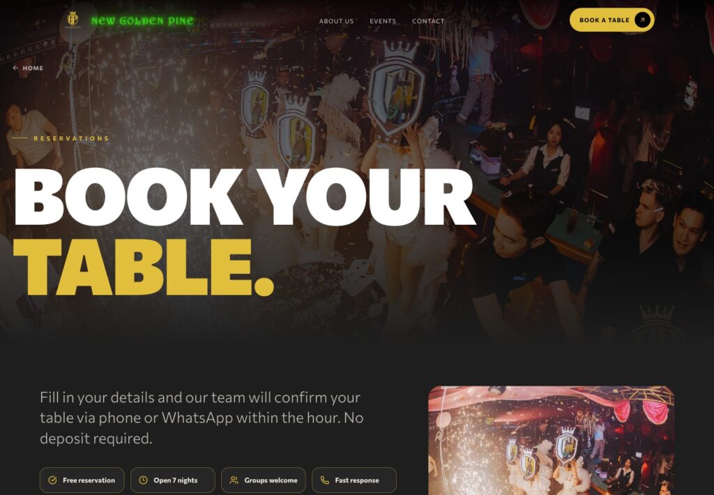Table booking